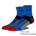 Männer Winterlauf Socken dickes Handtuchboden Wandern hochwertiger Basketball -Außenträger Mesh Sportsocken